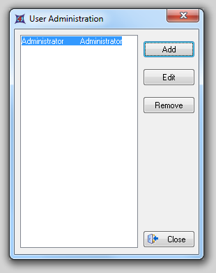 图31.3  User Administration Dialog (用户管理对话框)